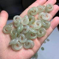 Hetian Jade Pendant, polished, Unisex, light green 