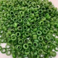 Hetian Jade perle à grand trou, beignet, poli, DIY, vert Environ Vendu par sac