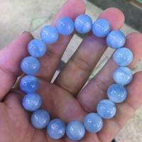 Aquamarine Bracelet, Round, polished, Unisex, sea blue, 7-12mm Approx 7.5 Inch, Approx 