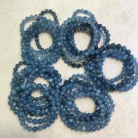 Aquamarine Bracelet, Round, polished, Unisex, blue, 6-9mm Approx 7.5 Inch, Approx 
