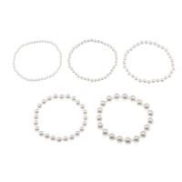 Plastic Pearl Bracelets, 5 pieces & fashion jewelry & for woman Approx 6.3 Inch 
