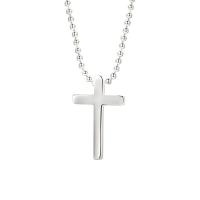 Brass Jewelry Necklace, with 1.96 inch extender chain, Cross, platinum color plated, for woman Approx 15.75 Inch 
