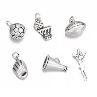 Stainless Steel Pendants, 304 Stainless Steel, Vacuum Ion Plating & for woman, silver color 