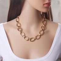 Aluminum Alloy Necklace, gold color plated, fashion jewelry & for woman Approx 19.69 Inch 