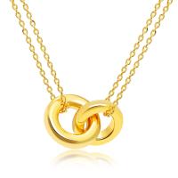 Brass Jewelry Necklace, with 5.5 extender chain, real gold plated, fashion jewelry & high quality plated & for woman, 4mm cm 