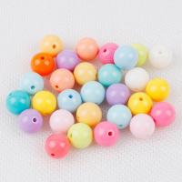 Solid Color Acrylic Beads, Round, stoving varnish & DIY 12mm 