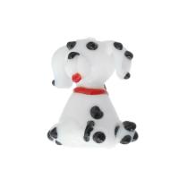 Tier Lampwork Perlen, Hund, DIY, weiß, 17.5x21x17mm, Bohrung:ca. 1mm, verkauft von PC