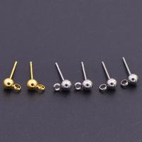 Stainless Steel Earring Drop Component, 304 Stainless Steel, Round, Galvanic plating, DIY Approx 