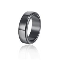 Hematita no magnética anillo, unisexo & diverso tamaño para la opción & diferentes estilos para la opción, Negro, Vendido por UD