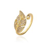 Cubic Zirconia Micro Pave Brass Finger Ring, 18K gold plated, Adjustable & micro pave cubic zirconia & for woman, multi-colored, 18mm 