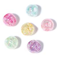 Crackle Acrylic Beads, DIY & mixed, mixed colors Approx 