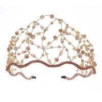 Bridal Hair Band, Zinc Alloy, with brass wire & Crystal, plated, for woman & with rhinestone 