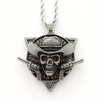 304 Stainless Steel Necklace, Skull & for man Approx 60 cm 