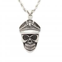 304 Edelstahl Halskette, Schädel, verschiedene Stile für Wahl & für den Menschen, keine, 40mm, Länge:ca. 60 cm, verkauft von PC