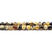Natürliche Feuerachat Perlen, rund, poliert, DIY & verschiedene Größen vorhanden, farbenfroh, Länge:ca. 38 cm, verkauft von Strang