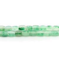 Chalcedony Beads, barrel, polished, dyed & DIY, green Approx 