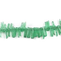 Natural Plating Quartz Beads, Clear Quartz, irregular, plated, DIY green Approx 38 cm 
