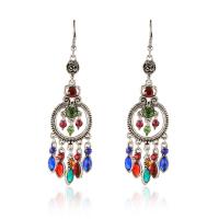 Fashion Fringe Earrings, Zinc Alloy, Geometrical Pattern, plated, Bohemian style & for woman & with rhinestone & hollow 