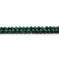 Tigerauge, rund, poliert, DIY & verschiedene Größen vorhanden, grün, Länge:ca. 38 cm, verkauft von Strang