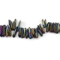 Natural Plating Quartz Beads, Clear Quartz, irregular, colorful plated, DIY Approx 38 cm 