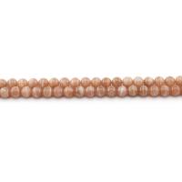 Солнечный камень, санстоун, Круглая, полированный, DIY & разный размер для выбора, розовый, длина:Приблизительно 38 см, продается Strand