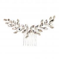 Decorative Hair Combs, Zinc Alloy, silver color plated, fashion jewelry & for woman & with rhinestone, silver color 
