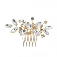 Decorative Hair Combs, Zinc Alloy, plated, fashion jewelry & for woman & with rhinestone 