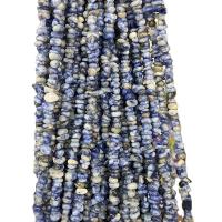 Gemstone Chips, Sodalite, irregular, polished, DIY, blue Approx 80 cm, Approx 
