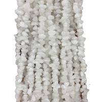 Gemstone Chips, Jade, irregular, polished, DIY, white Approx 80 cm, Approx 300/Strand 