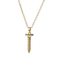 Cubic Zircon Micro Pave Brass Necklace, with 1.96inch extender chain, real gold plated, oval chain & micro pave cubic zirconia & for woman, 22mm Approx 15.7 Inch 