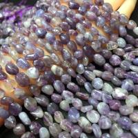Natural Tourmaline Beads, irregular, polished, DIY, fuchsia, 8-9mm cm 