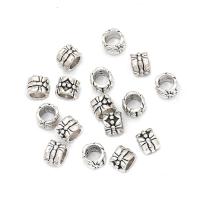 Zinc Alloy Large Hole Beads, Column, antique silver color plated, DIY Approx 