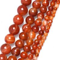 Natural Lace Agate Beads, Round, DIY red [