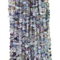 Gemstone Chips, Natural Fluorite, irregular, polished, DIY, mixed colors Approx 80 cm, Approx 