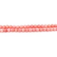 Gefärbter Marmor Perlen, rund, poliert, DIY, Rosa, 10mm, ca. 38PCs/Strang, verkauft von Strang