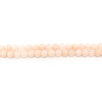 Gefärbter Marmor Perlen, rund, poliert, DIY, helles Rosa, 10mm, ca. 38PCs/Strang, verkauft von Strang
