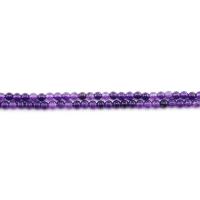 Gefärbter Marmor Perlen, rund, poliert, DIY, violett, 4mm, ca. 90PCs/Strang, verkauft von Strang