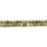 Gefärbter Marmor Perlen, rund, poliert, DIY, olivgrün, 10mm, ca. 38PCs/Strang, verkauft von Strang