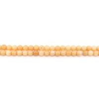 Gefärbter Marmor Perlen, rund, poliert, DIY, gelb, 10mm, ca. 38PCs/Strang, verkauft von Strang