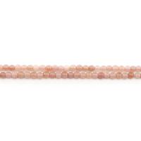 Gefärbter Marmor Perlen, rund, poliert, DIY, helles Rosa, 4mm, ca. 90PCs/Strang, verkauft von Strang