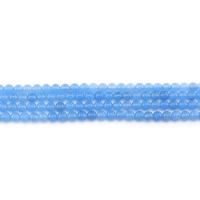 Gefärbter Marmor Perlen, rund, poliert, DIY, seeblau, 6mm, ca. 62PCs/Strang, verkauft von Strang