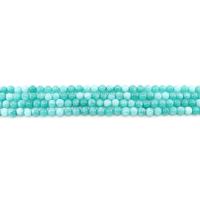 Gefärbter Marmor Perlen, rund, poliert, DIY, blau, 6mm, ca. 62PCs/Strang, verkauft von Strang