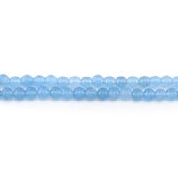 Gefärbter Marmor Perlen, rund, poliert, DIY, seeblau, 10mm, ca. 38PCs/Strang, verkauft von Strang