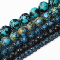 Synthetische Türkis Perlen, DIY & verschiedene Größen vorhanden, keine, verkauft von Strang