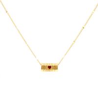 Brass Jewelry Necklace, gold color plated, for woman & enamel Approx 17.7 Inch 