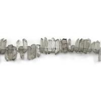 Natural Plating Quartz Beads, Clear Quartz, irregular, plated, DIY grey Approx 38 cm 