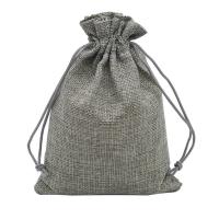 Linen Jewelry Pouches Bags, grey 