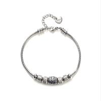 Stainless Steel Charm Bracelet, 304 Stainless Steel, with 1.18inch extender chain, polished, fashion jewelry & Unisex, original color, 2mm Approx 6.61 Inch 