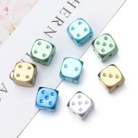 Acrylic Jewelry Beads, Dice, painted, DIY, mixed colors, 14mm, Approx 