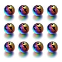 Plating Acrylic Beads, Round, plated, DIY, 16mm, Approx 